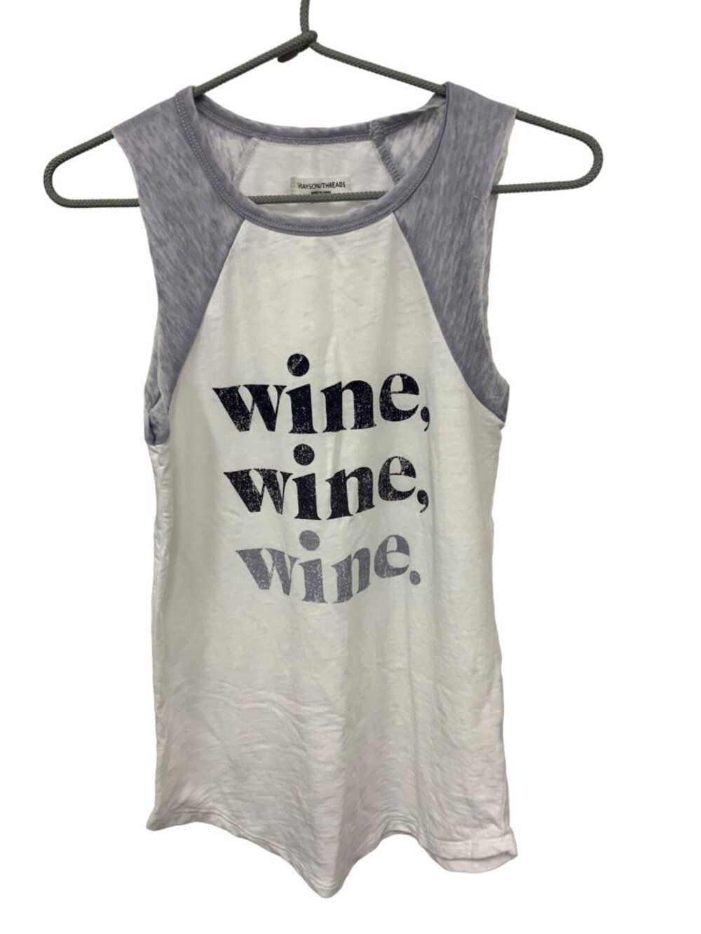 Grayson Threads Wine Graphic Raglan Tank Top Lightweight